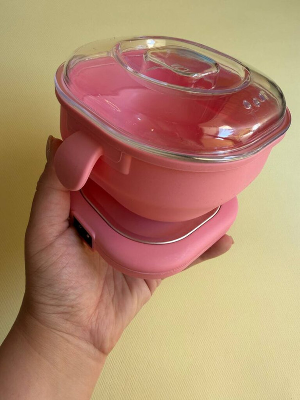دستگاه ذوب وکس سیلیکونی تاشو Wax Warmer اورجینال | موم گرم کن 400 میلیلیتری 100 وات