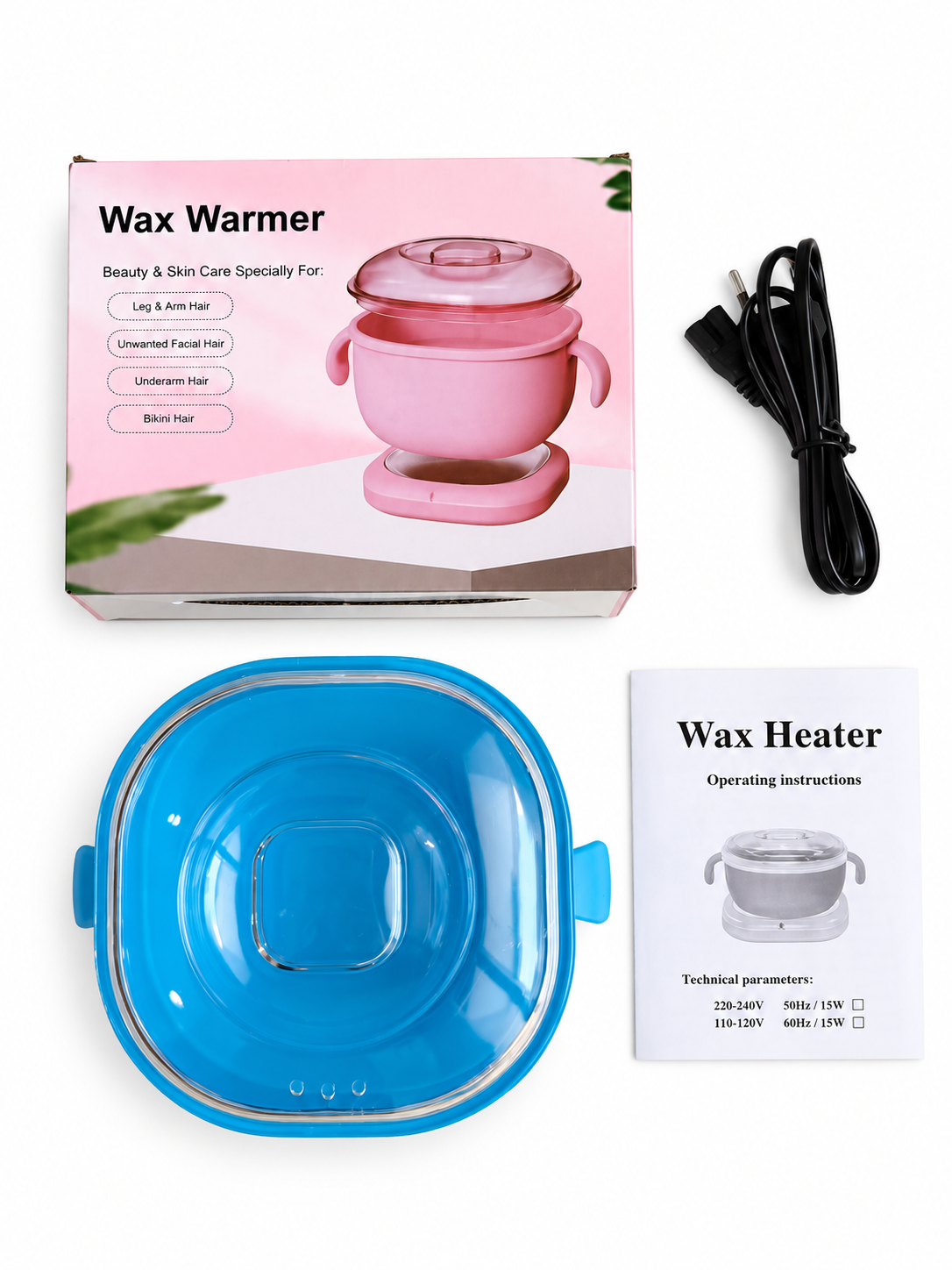 دستگاه ذوب وکس سیلیکونی تاشو Wax Warmer اورجینال | موم گرم کن 400 میلی‌لیتری 100 وات